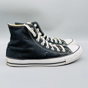 Converse Shoes Men 8 Black Canvas Chuck Taylor All Star High Top Lace Up Sneaker